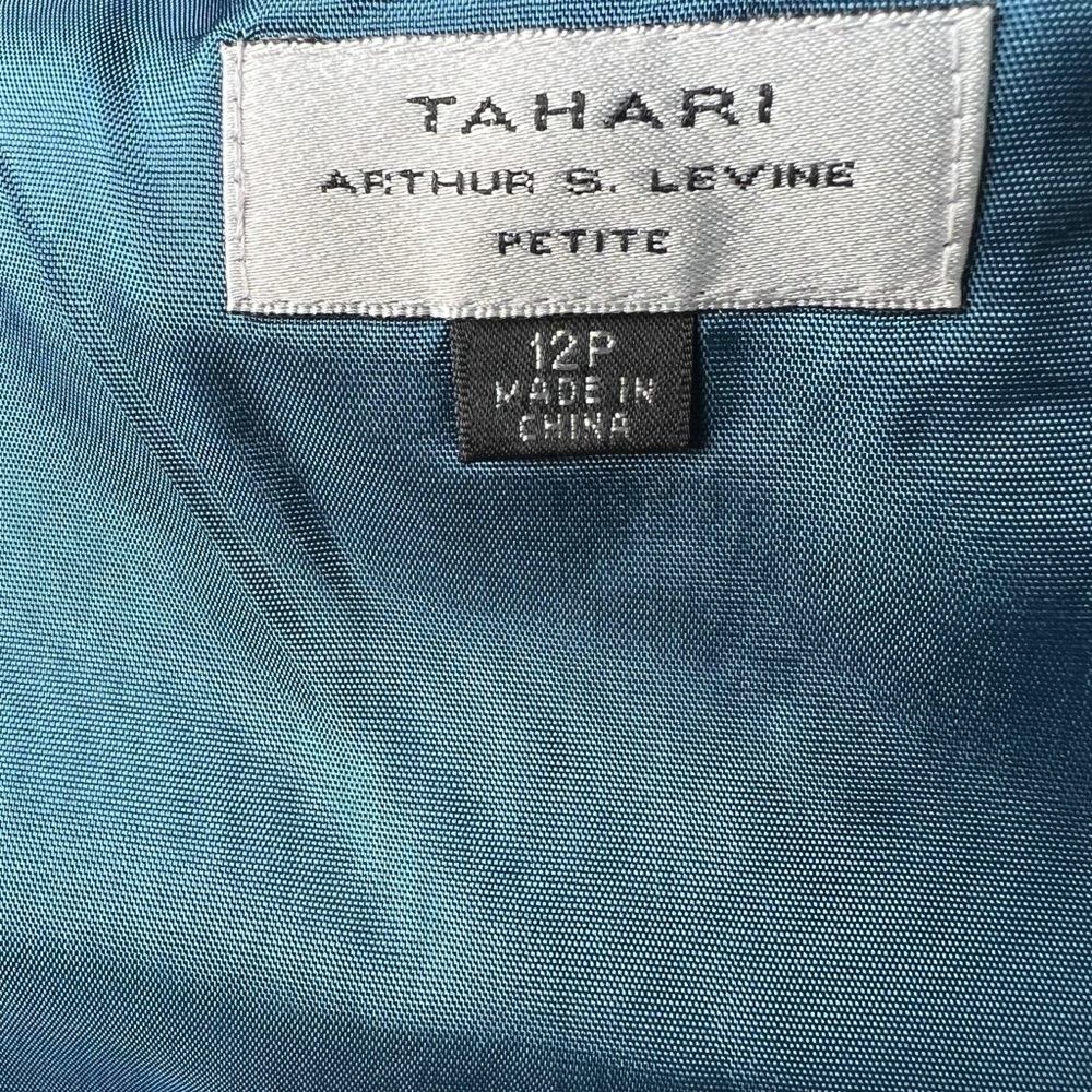Tahari Authur S Levine Petite Suiting Camisole Women’s Top Size 12P Black Blue - Picture 6 of 7